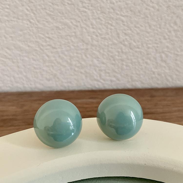 French Romantic Green Flower Asymmetric Tassel Drop Earrings New Design Jewelry for Women's or Girl’s Sweet Ear Accessories