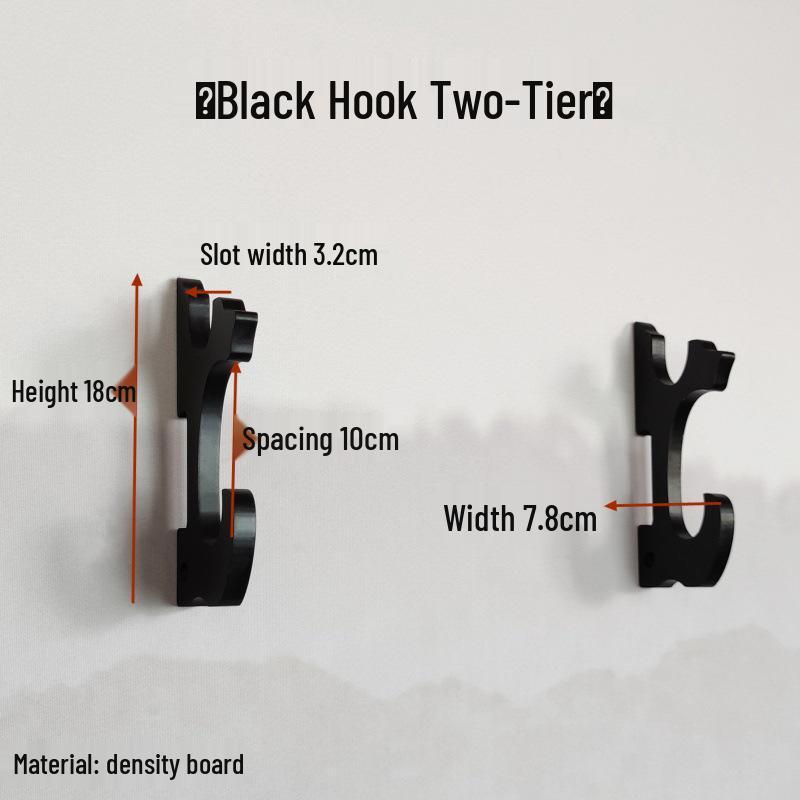 Adjustable Wall-Mounted Rack for Swords, Knives, and Musical Instruments