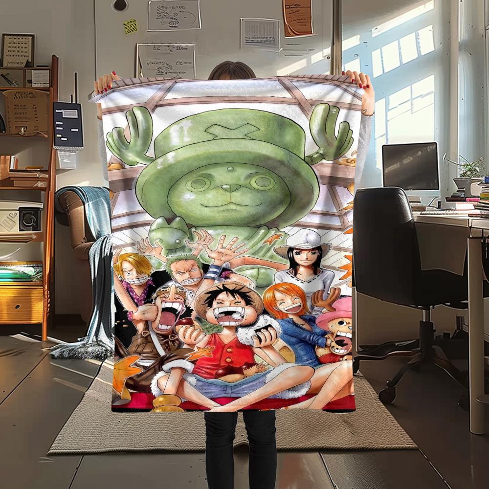 Coperta in Flanella con Stampa Personaggio One Piece, Alta qualità Confortevole per Tutte le Stagioni, Arredamento per la Casa, Calore e Comfort, Perfetta per Regali di Natale