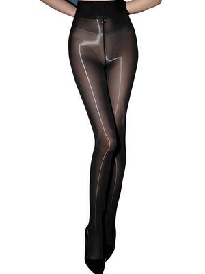 Medias Brillantes SENMHOO de 8 Denier Talla Única para Mujer, Sexy, Moldeadoras, Impresionantes, Transpirables, Alargadoras de Piernas, Negras,