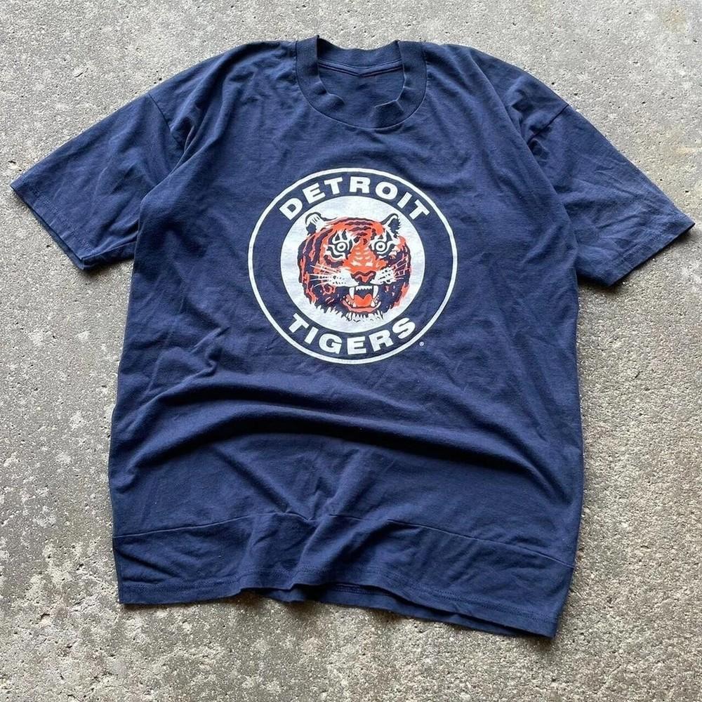 

Retro Vintage D3TR0IT TIGER LOGO Graphic Reprint Tee Gift for fan S5XL Unisex T-Shirt M