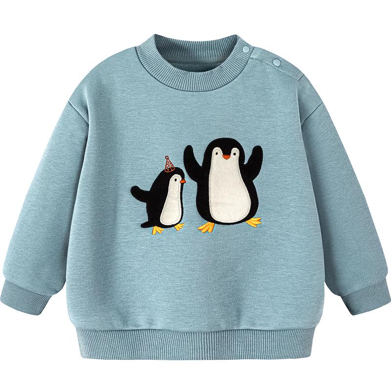 Minibala Kids Fleece-Lined Long Sleeve Sweatshirt 90