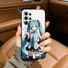 Anime H-Hatsune Miku Black Soft Silicone Phone Case for Samsung Ultra S25, S24, S21, S22, S23, S30, Plus, FE, Lite