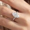 WUIHA 925 Sterling Silver Marquise Cut VVS1 D Color Real GRA Moissanite Diamonds Gemstone Wedding Engagement Ring Fine Jewelry