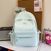 Schoolbag Japanese Small Fresh Plaid Schoolbag Junior High School Girls High Value Ins Niche Design Large Capacity Campus Backpack