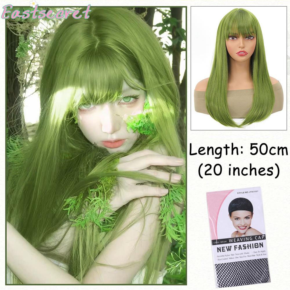 22 Zoll Seeblaue Farbe Synthetische Perücken Mittelscheitel Lang Natürlich Welliges Haar Perücke Für Frauen Cosplay Drag Queen Party Hitzebeständig