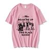 Beam Me Up This Place Sucks Eddie Munson Demogorgon T Shirt Unisex Women Cotton Casual Tshirts Fashion Short Sleeves Tshirt Tops