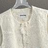 Women's Elegant Linen Blend Embroidered Vest