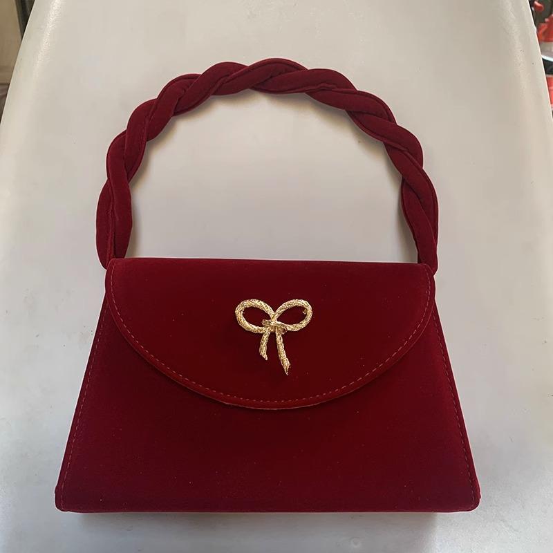 

Fengji light luxury wedding handbag 2025 new niche design red bridal bag women s chain messenger bag красный