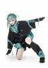 XHSUKADO Jirai-kei Hoodie Black & Green Embroidery Zip-up Size M