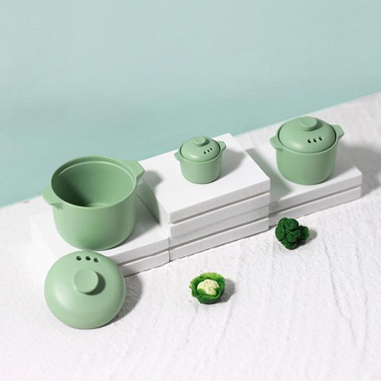 Sammlerstück Leichtgewicht Schön mit Deckel Miniatur Metall Kochen Suppentopf Kochgeschirr Zubehör Puppenhaus