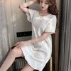 Sleeping Skirt for Women in Summer Thin Design Without Chest Cushion Girl's Skirt Sexy Women's Sleepwear Loose Fit Can Be Worn Outside Short Sleeved