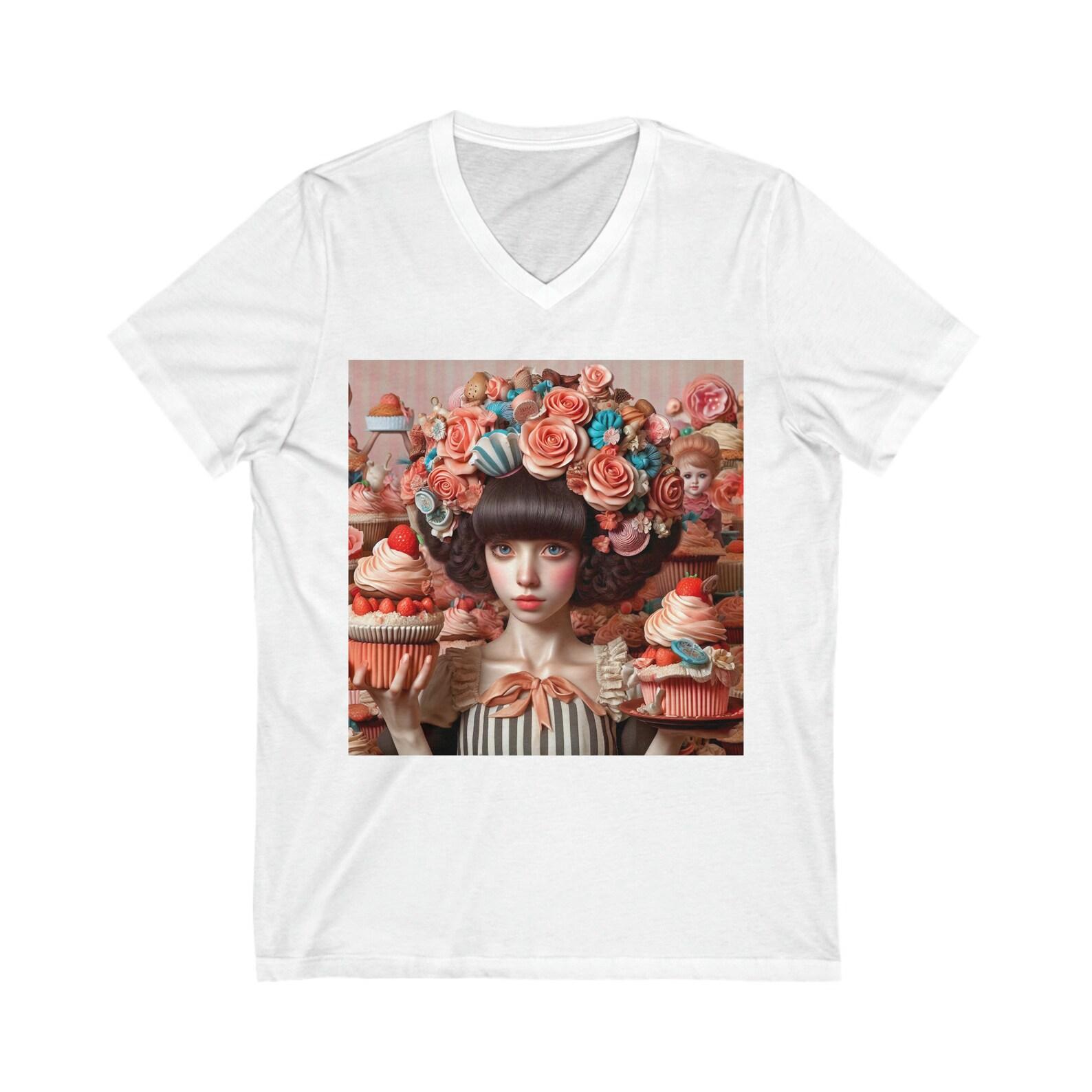 Victoria Cupcake V-Neck Tee 160
