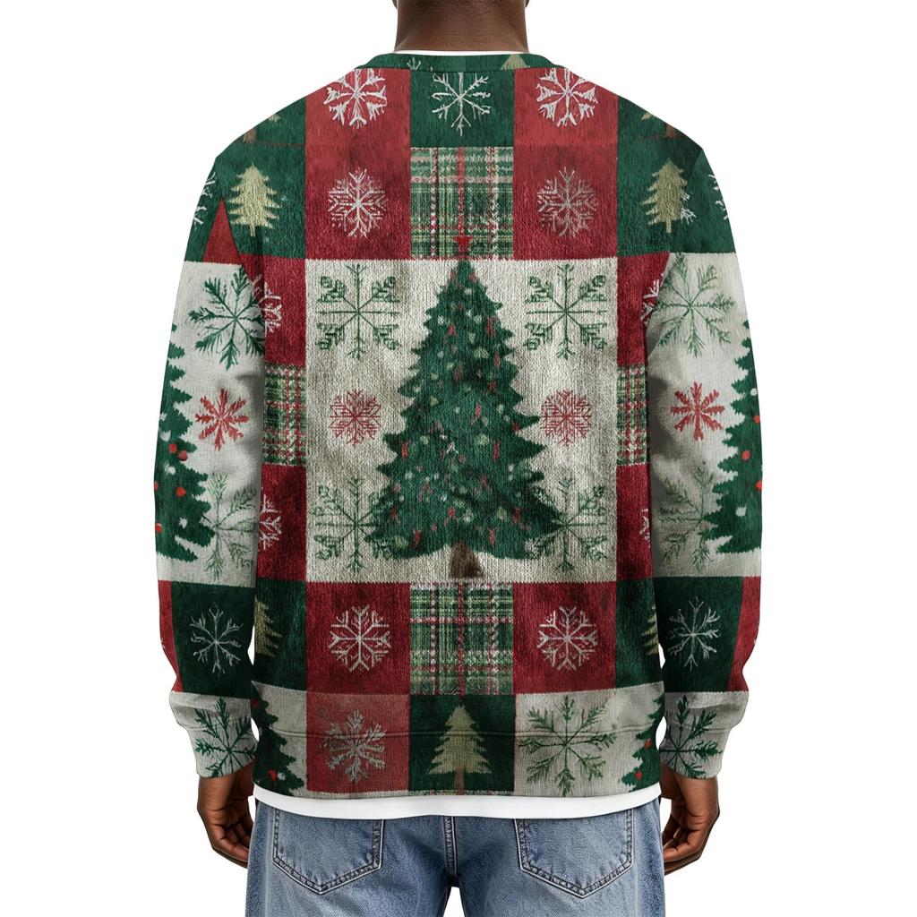 Men's Christmas Neck Pullover Sweatshirt