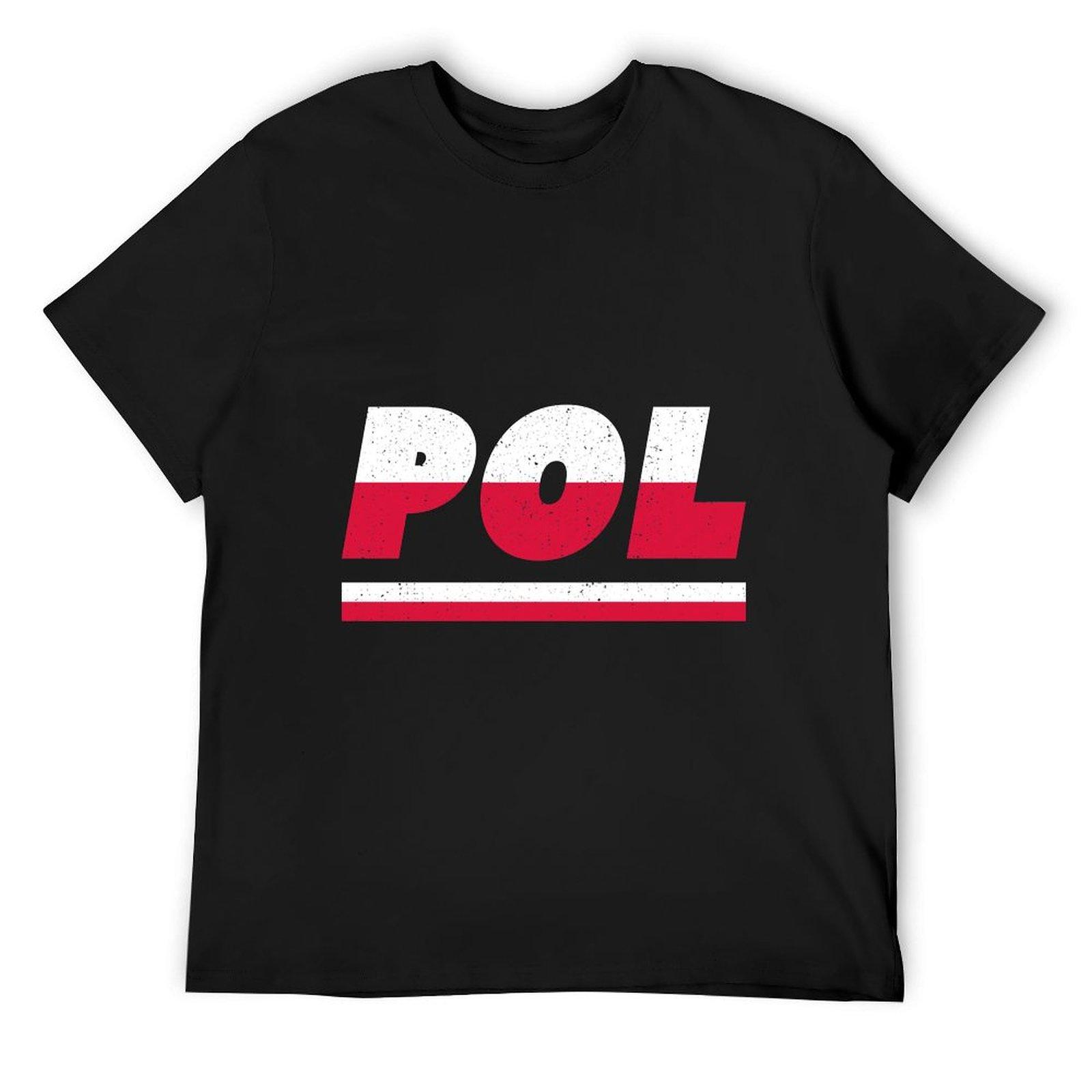 

POL Poland Polish ISO Code 3166 T-Shirt vintage graphic tee anime figures plain plain white t shirts men 4XL