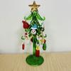 1 Conjunto Enfeites de Árvore de Natal de Vidro Contemporâneo Artesanal Miniaturas Papai Noel, Boneco de Neve, Estatuetas Festivas Decoração de Mesa para Natal