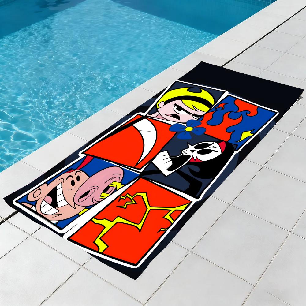 T-The Grim Adventures Of Billy & Mandy Towel Microfiber Beach Towel, Quick-Dry, Sand-Free, Ultra-Fine Fiber, Super Soft.