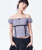 Leoninghai Polka Dot Slim Top [Sky Blue]