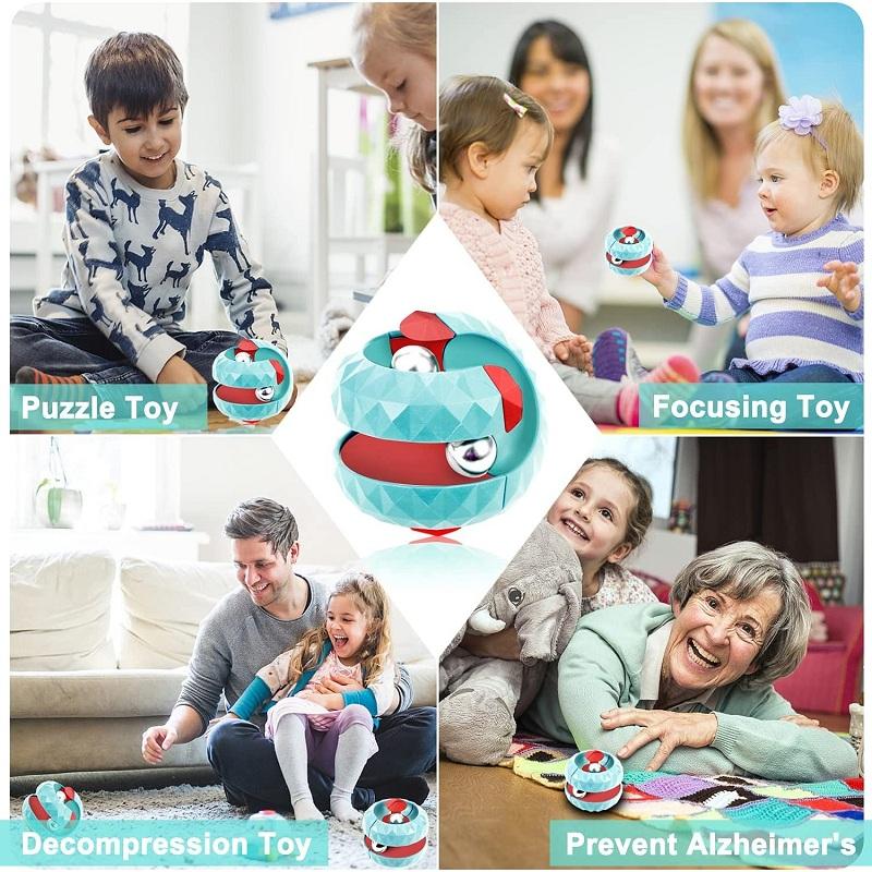 Colorful Gyro Orbit Ball Fidget Spinner Cube Toys,  Spinning Top Anti-Anxiety Office Desk Toys For Adults And Kids  Puzzle Games