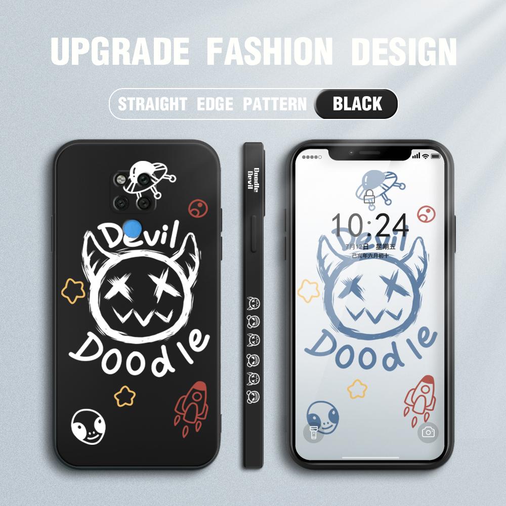 

Чехол для телефона с мультяшным красочным узором, квадратный, жидкий, силикон, TPU, полное покрытие, противоударный, защитный чехол для камеры Huawei Honor Vivo Vivo S1 Pro чёрный