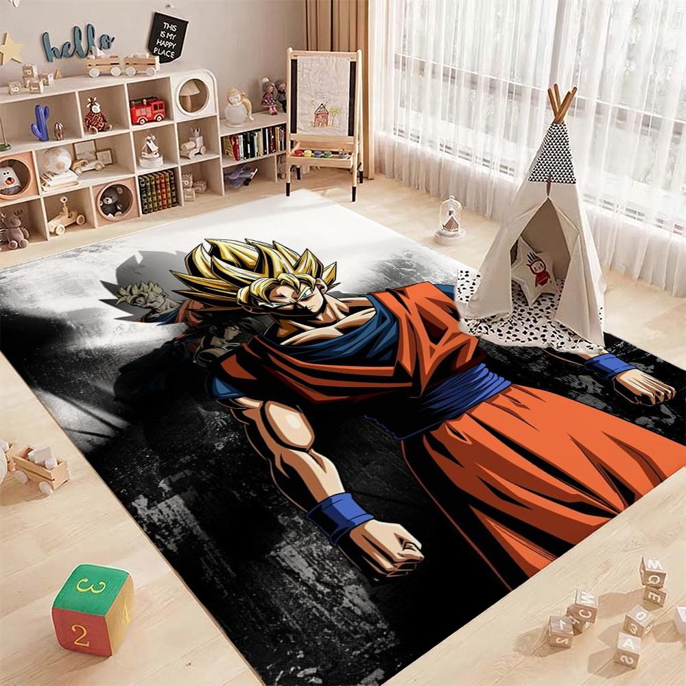 Super Saiyan Goku Patterned Rug Allseason Carpet For Kids Bedroom Play Area Home Decor Valentine'S Day Gift