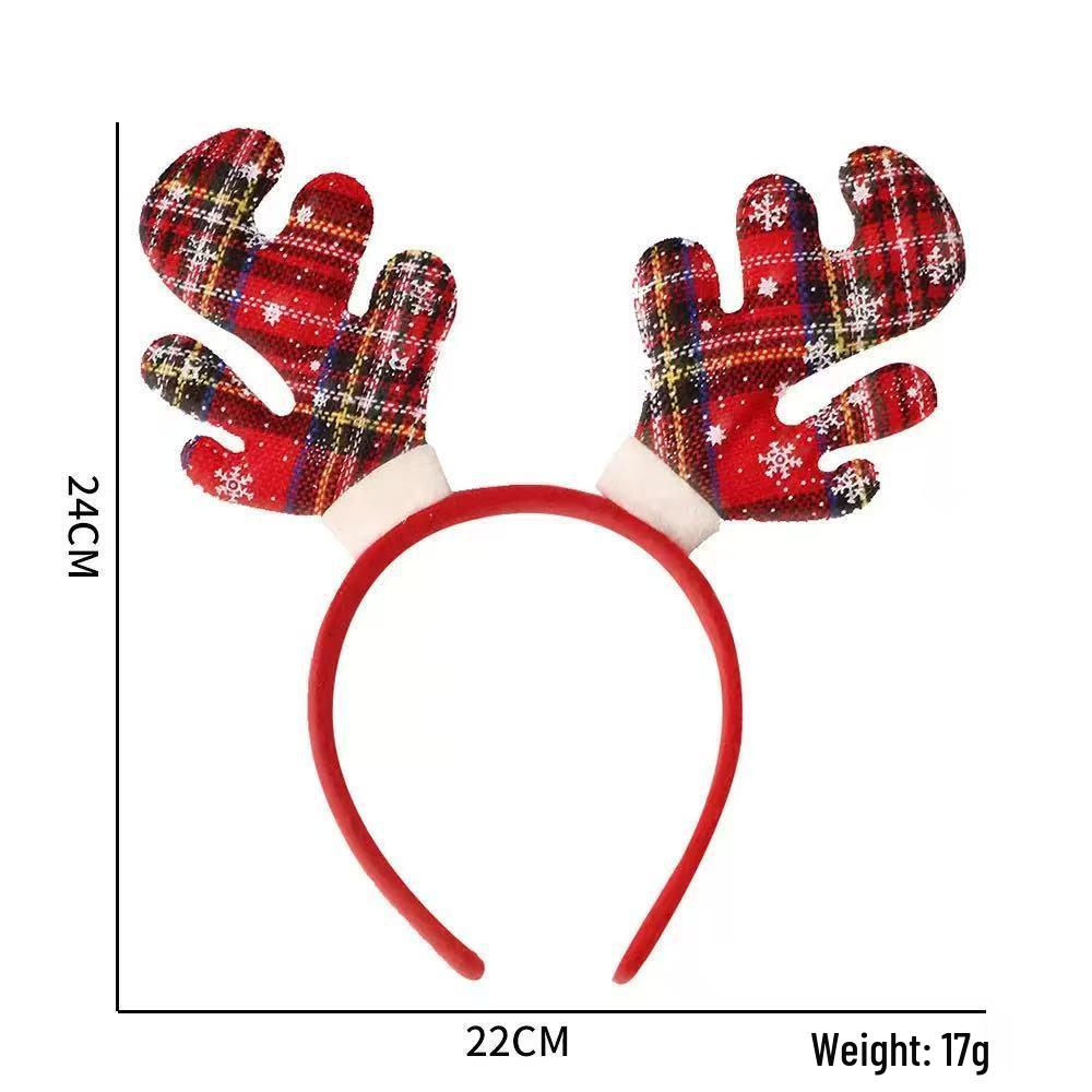 Children's Christmas Reindeer Antler Headband - Five-Star Decoration for Holiday Parties