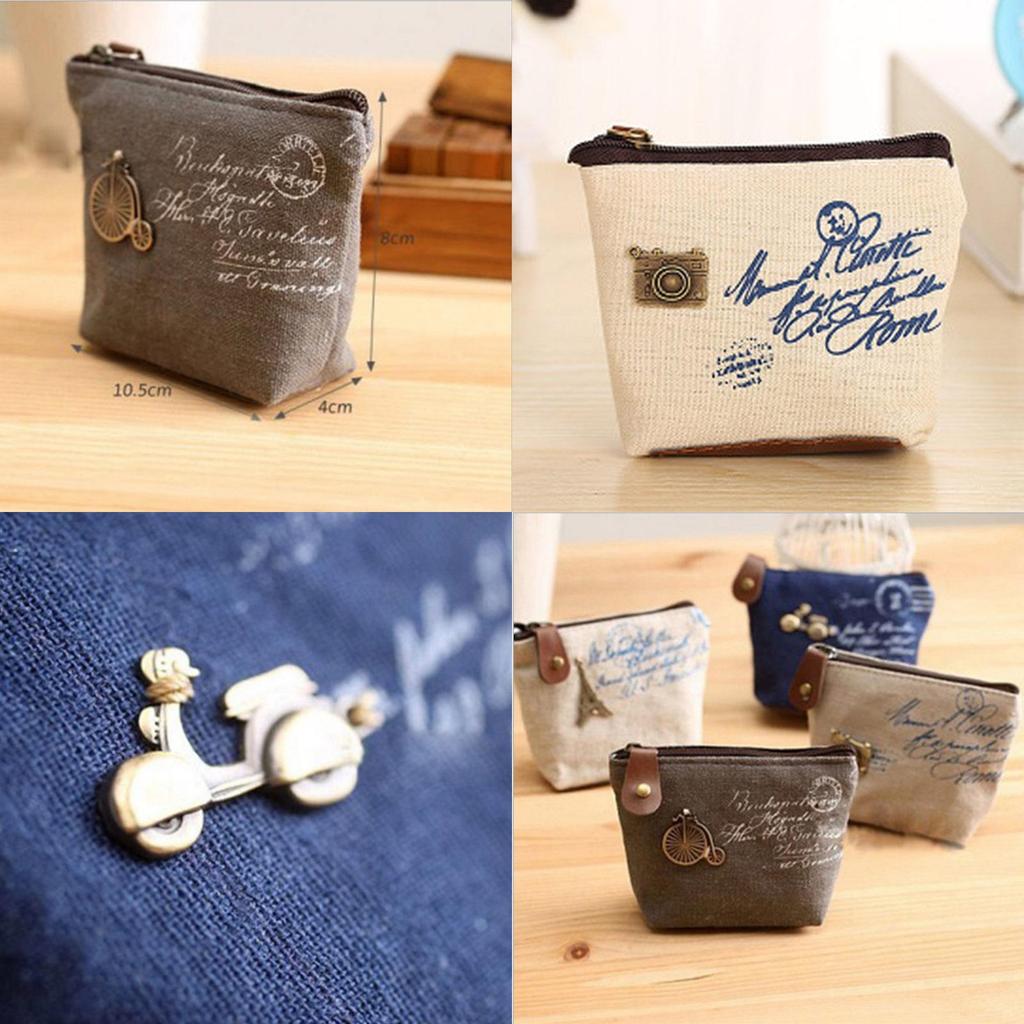 Women Canvas Coin Purse Cute Vintage Wallets With Timeless Classic Appeal