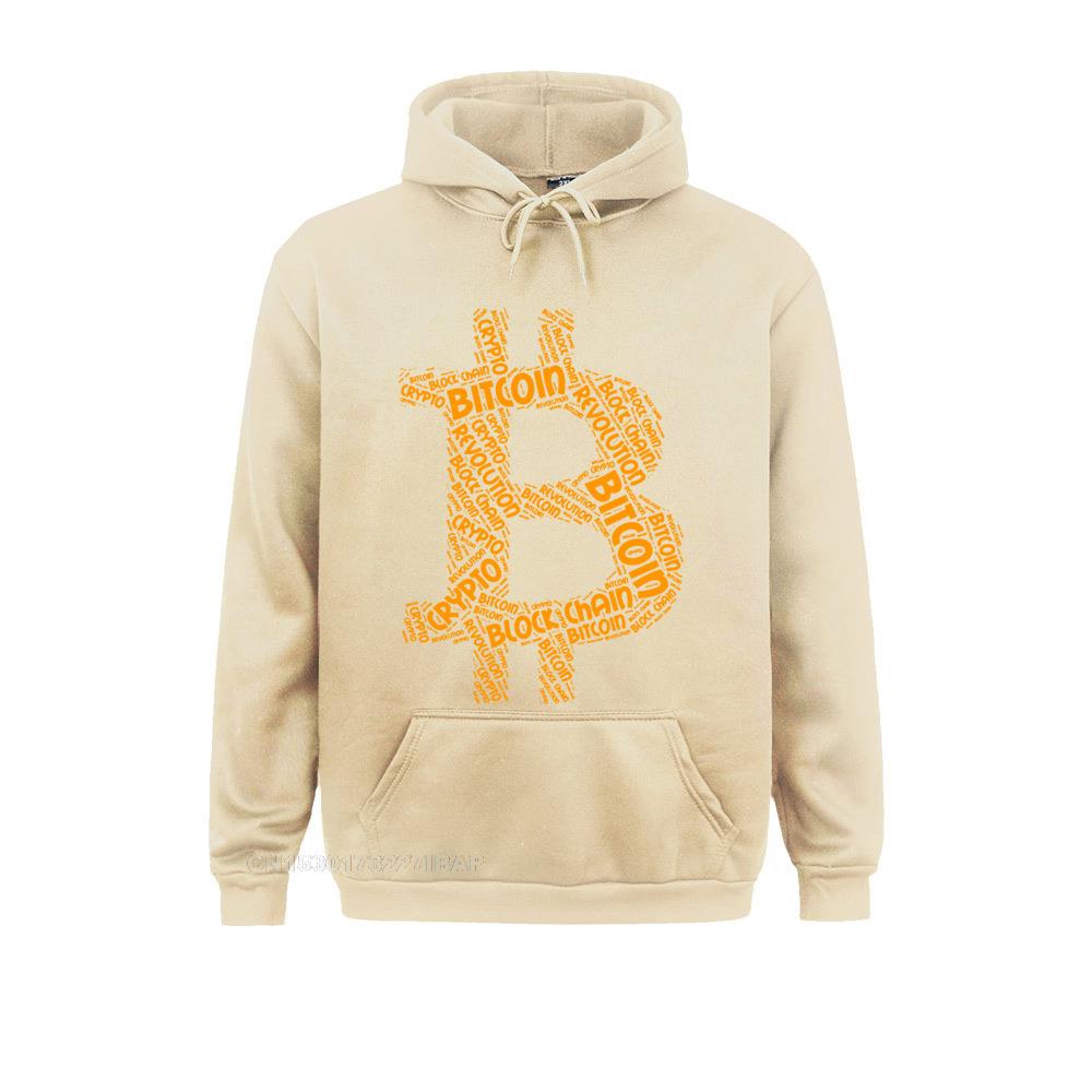 Bitcoin Revolution Block Chain Crypto Word Harajuku Hoodies Cryptocurrency Crew Neck Hoodie Jacket Cotton Men