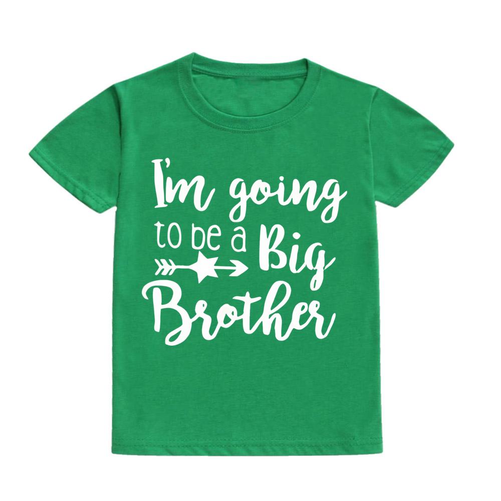 Ledig Lös Barn Topp Stora Brodern Mönstertryck Barn T-shirts Sommar Kortärmad Rundhals T-shirt Toppar Bästa Gåvor Till Barn