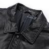 FAPAI Men's Genuine Goatskin Lapel Leather Jacket