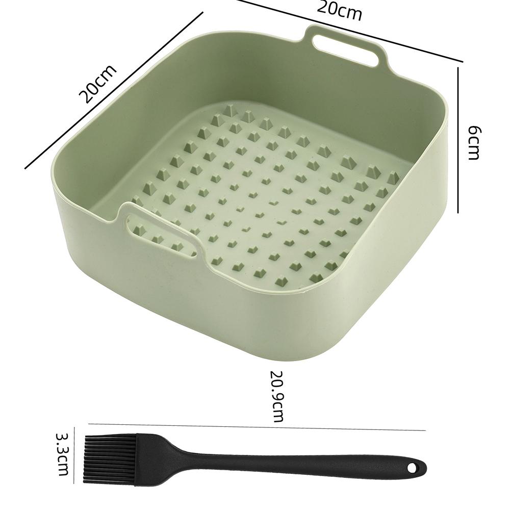 20cm Silicone Air Fryer Liners Reusable Non-Stick Basket Fryer Liners Replacement of Parchment Liner Paper Air Fryer Basket