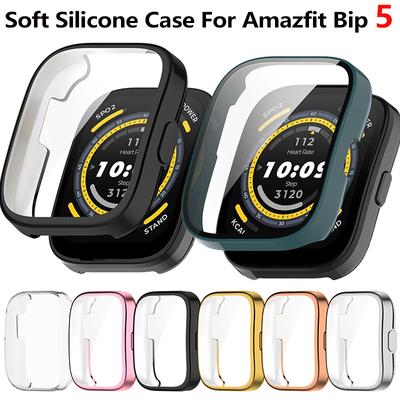 Plating Soft Silicone Case For Amazfit Bip 5 Smart Watchband Screen Protector Bumper Shell for Huami Amazfit Bip5 Cover