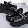 Lolita Niedliche Mary Janes Pumps Plateau Wedges Hohe Absätze Damenpumps Süße Gothic Punk Schuhe Damen