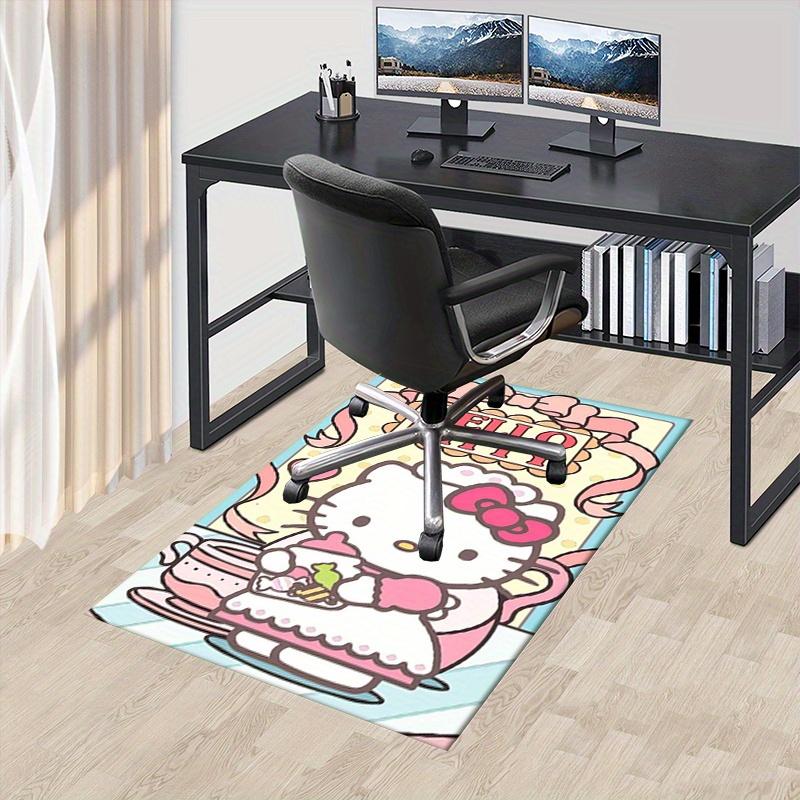 

Office Carpet For Hello Kitty, Tea, SweetCartoon Mat - Pink Heart Design, Soft Polyester, Lightweight Rubber Backing, Machine Washable, Idea 60cm by 90cm