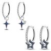 Earrings 9 Sterling Silver Premium Atmospheric Simple Star Charm Earrings