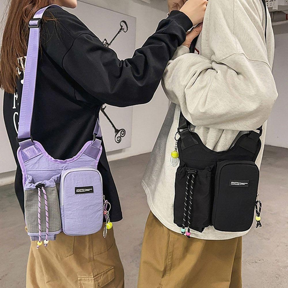 Large Capacity Men's Travel Shoulder Bag Water Bottle Pouch Reusable Stylish Water Bottle Bags Adjustable
