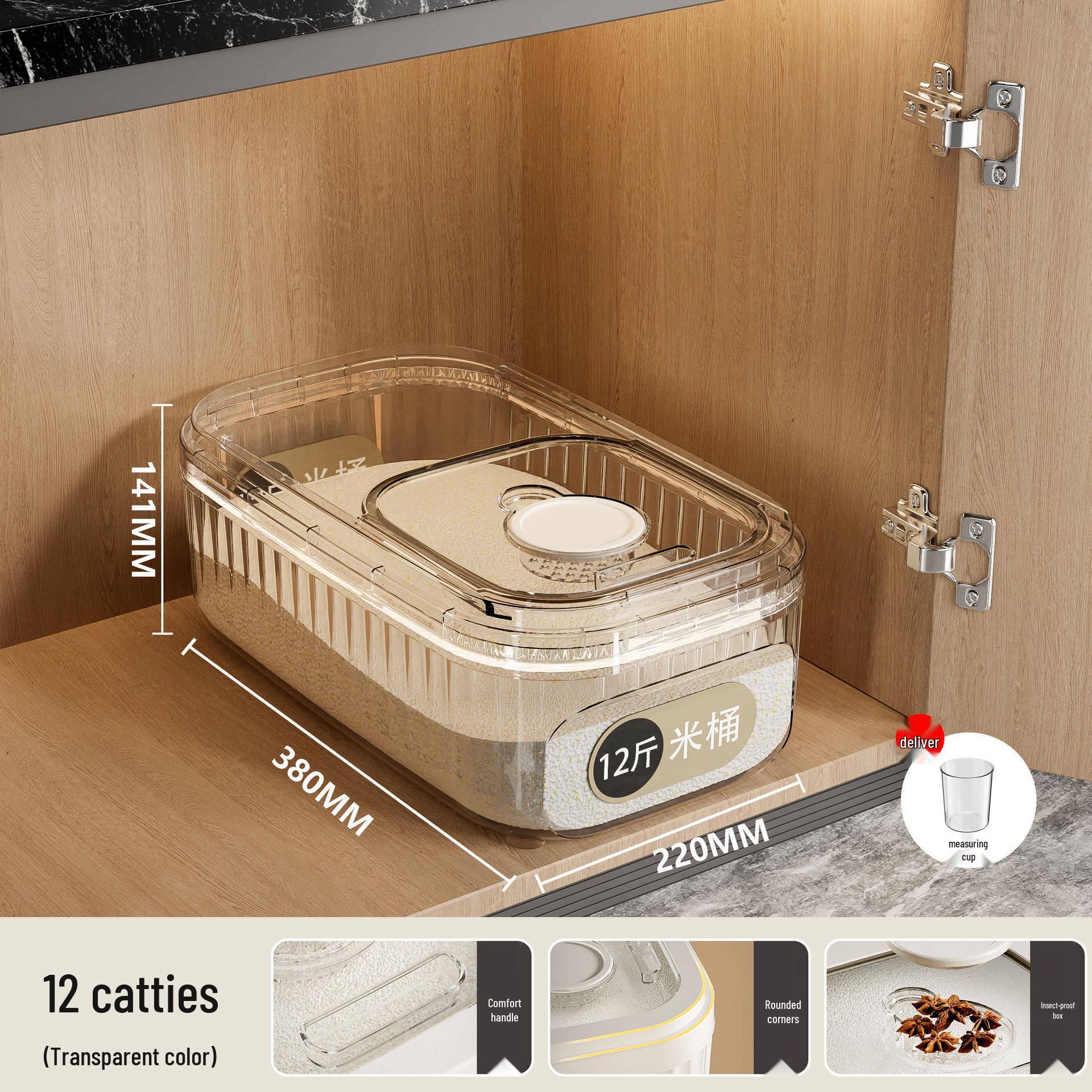 

Moisture & Insect-Proof Food-Grade Rice Storage Bin – Large Capacity, Multi-functional, Press-Type Sealed Container No Specification