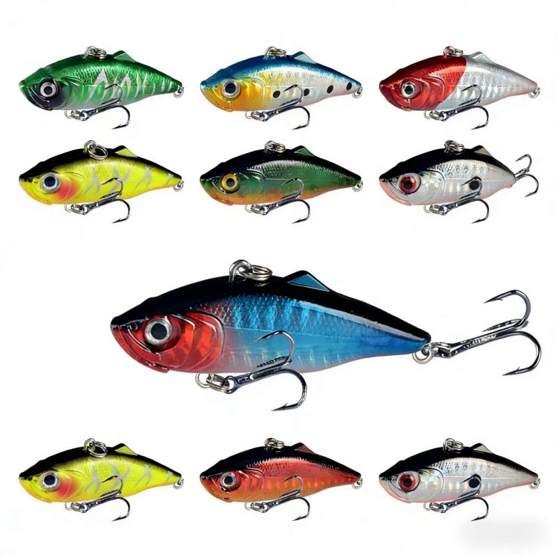 6cm Lure Bait VIB11 High-Vibration Bionic Lure with Reinforced Blood Groove Hook Specifally Designed for Largemouth Bass Fishing