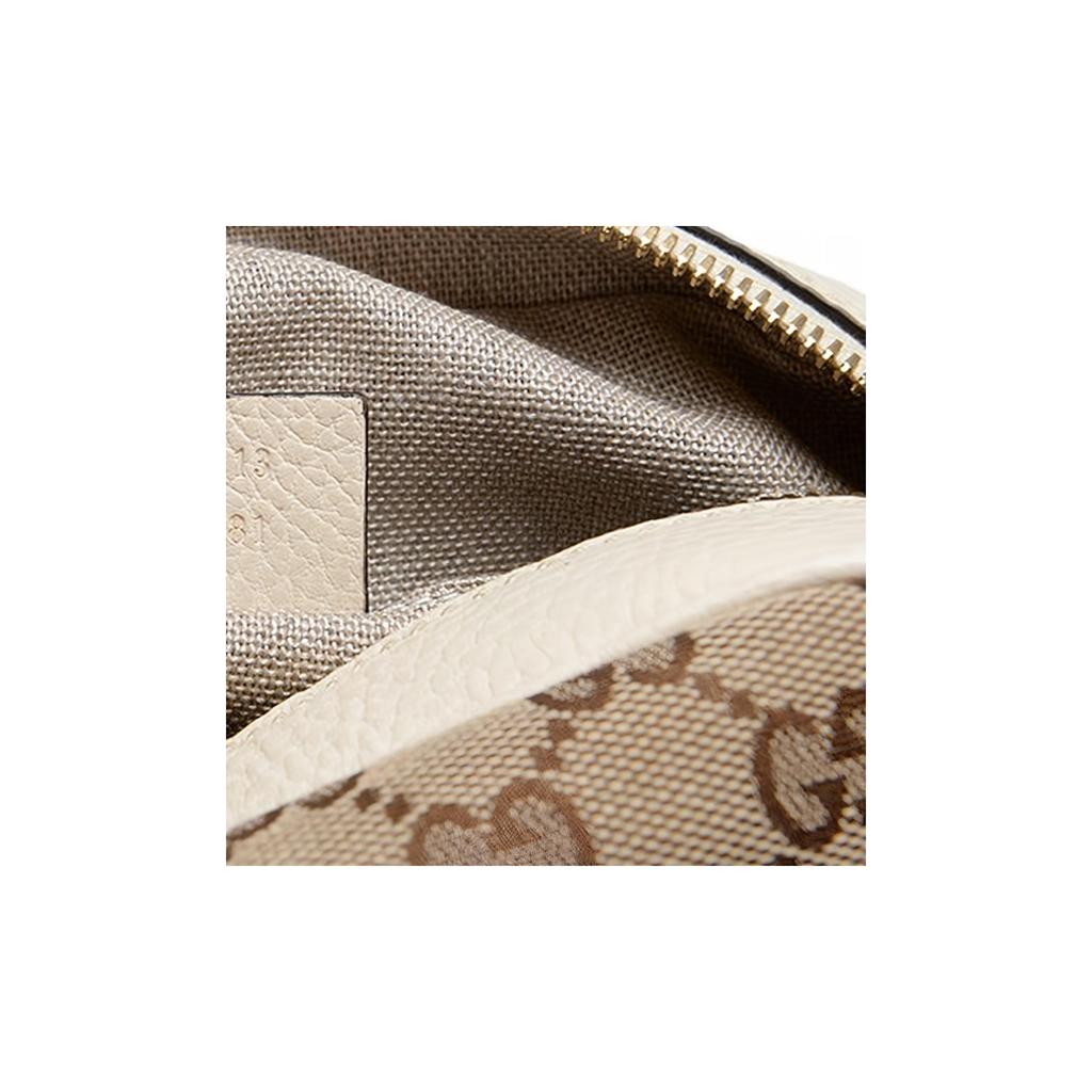 Gucci Camera Bag GG Supreme Canvas White Leather 449413-KY9LG-9780