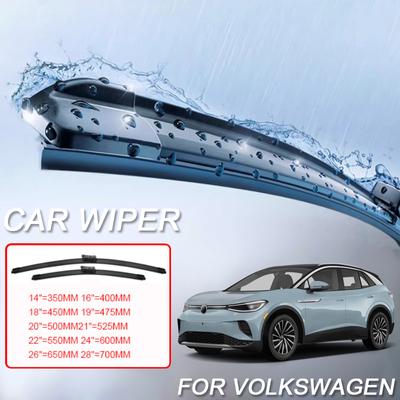 2PCS Car Blade Front Windshield Rubber Wiper For Volkswagen Altas Teramont Golf ID.3 ID.4 ID.5 ID.6 ID.7 JETTA TAOS T-CROSSTOUAREG