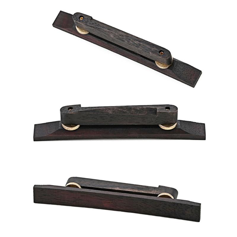 Wood Adjustable Bridge Guitar Bridge Ebony Hardware Accessory for Archtop Guitar