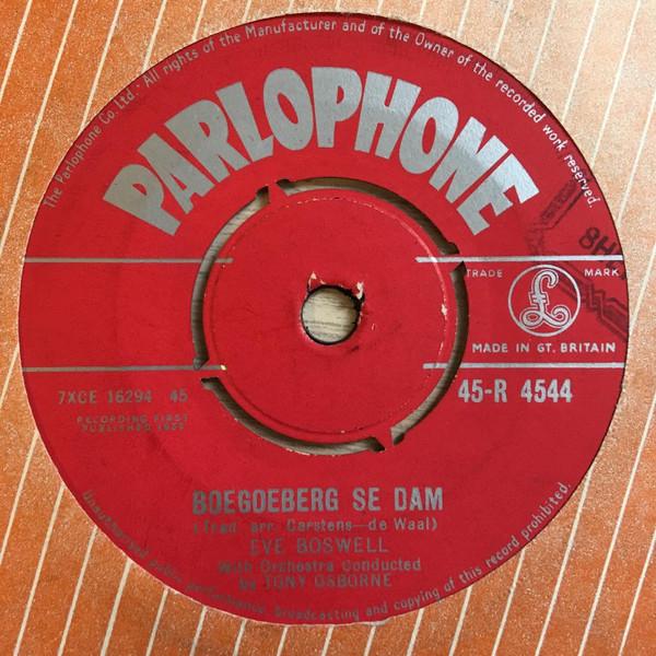 

7inch Record EVE BOSWELL - Boegoeberg Se Dam 45R4544 Parlophone 1959 UK Pop Used