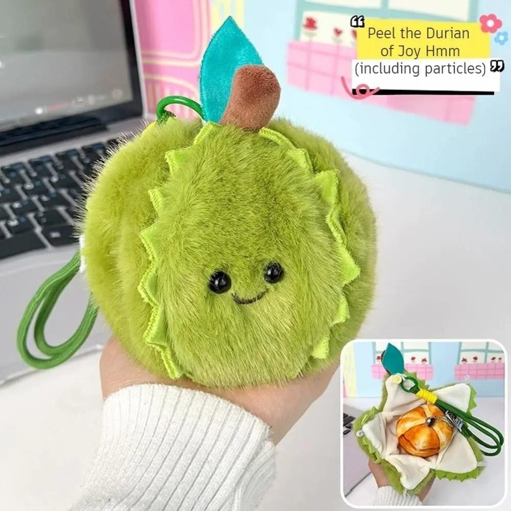 Soft Filled Orange Plush Keychain Furry Texture Simulation Food Toy Backpack Decor