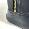 CHANEL vintage Bicolole Clutch Bag Makeup Pouch Cosmetics Pouch Leather Black