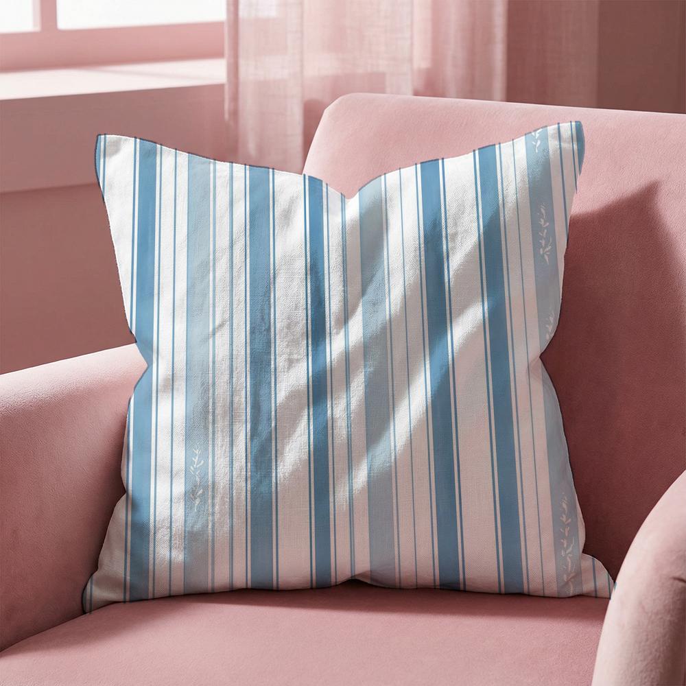 Classic Striped Cushion Cover Multi-Scene Pillow Cover for Home & Car - Reversible, Soft & Durable for Daily Use