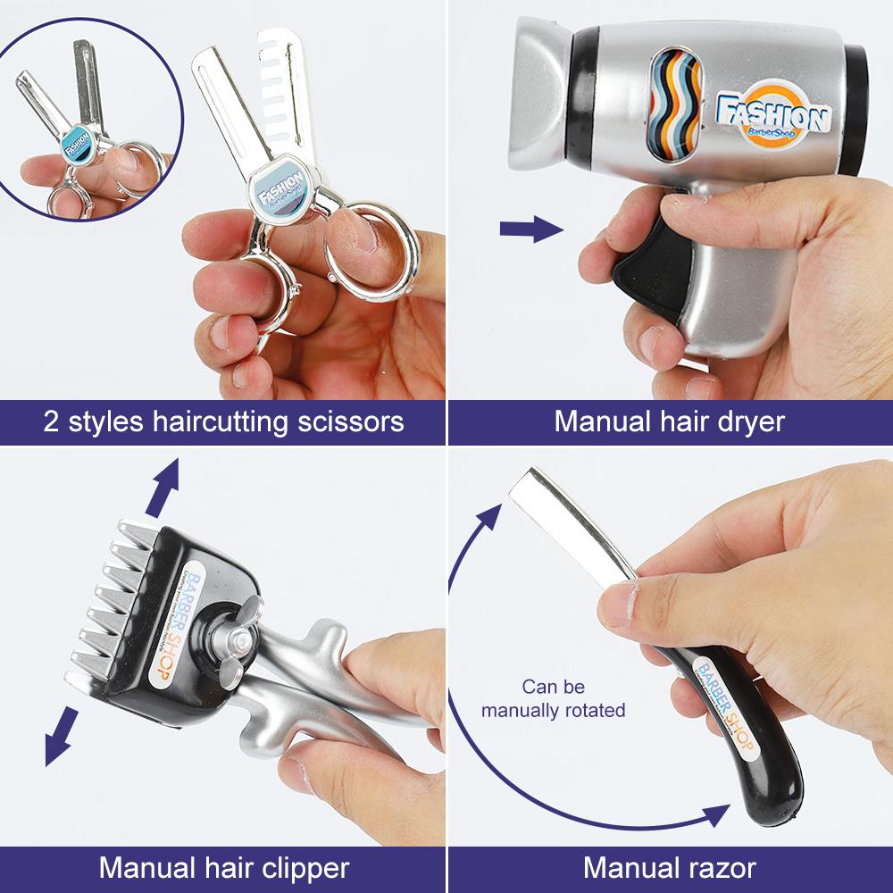 Simulation Hairdressing Play Kit Parent-Child Interaction Kids Barber Shop Playset Children Birthday Gift Girl Boy Toys