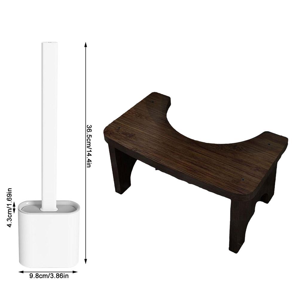 Sgabello da WC in Bambù Spazzolino da WC Sedile Vasino Antiscivolo Poggiapiedi per Bambini Incinte Bagno Anziani Sgabello da Accovacciamento Casa Viaggio Sedile per Cacca Bambino