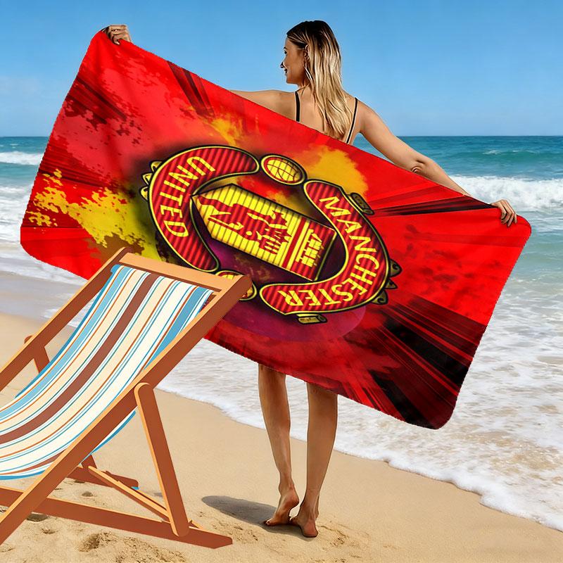 Epic MUFC Journey Print Beach Towel, Large Soft Quick Dry Towel for Beach Camping Swimming