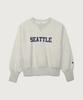 Women'S Reverse Weave Signature Graphic Brushed Sweatshirt Oatmeal