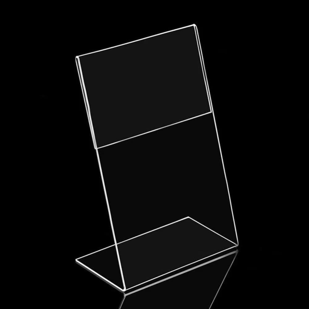 Durable Transparent Acrylic Display Stand 10cmx15cm Double Side Desk Photo Frame Ad Frame A6 Size Table Sign Holder Card Holders